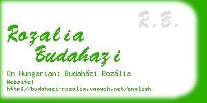 rozalia budahazi business card