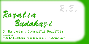 rozalia budahazi business card